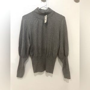 New with tags Express women’s grey shimmer mock neck sweater